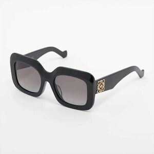 Elegant Black Loewe Anagram Square Sunglasses